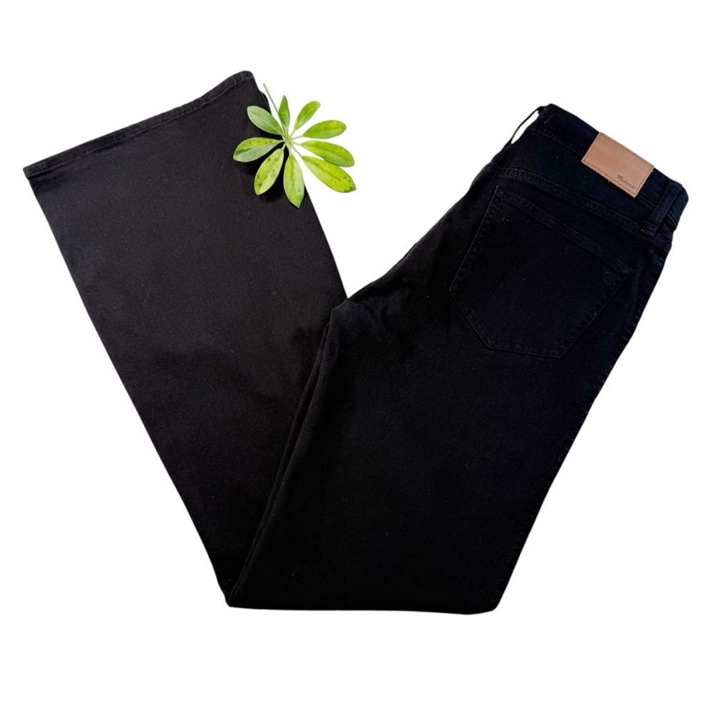 Madewell Black Wide Leg Flare Jeans